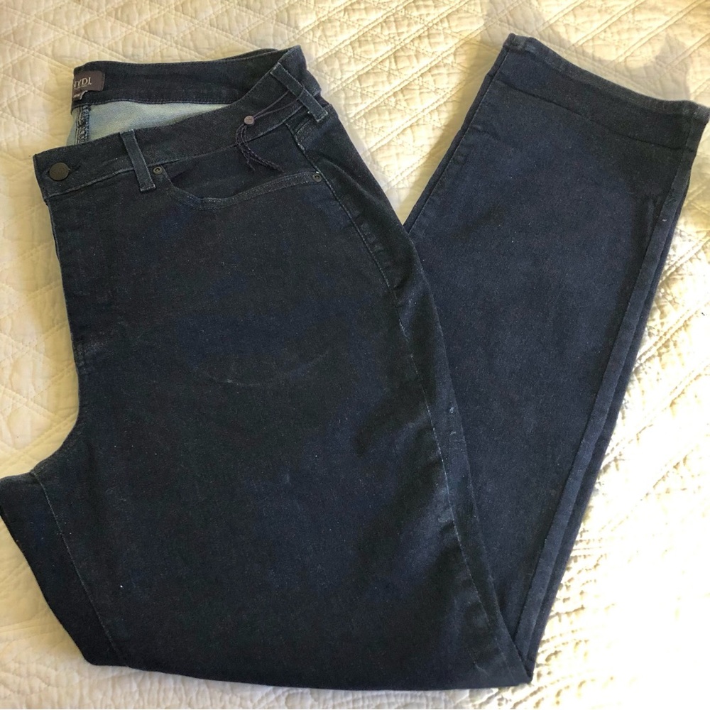 NYDJ Dark Blue Straight Leg Jeans